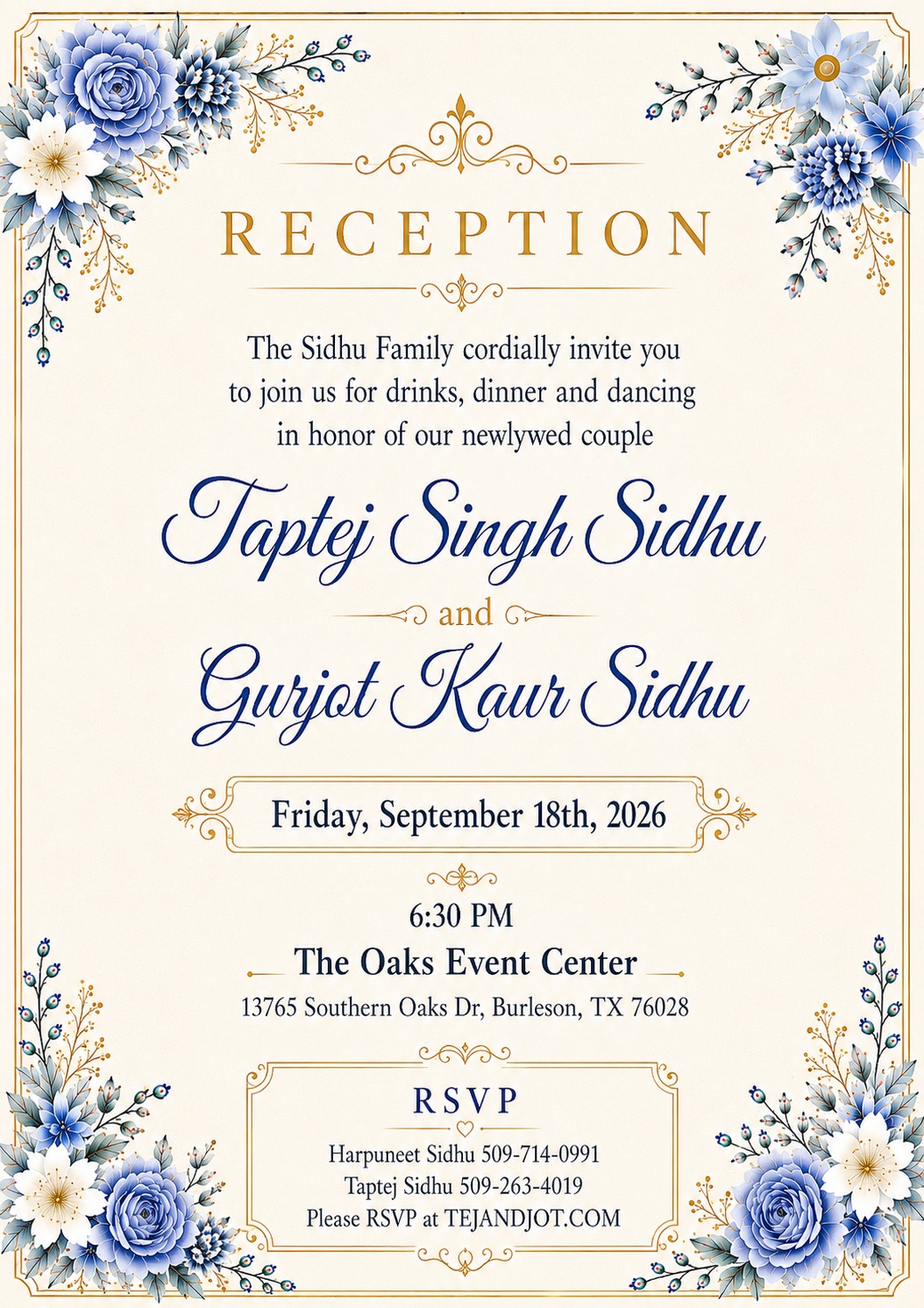 Reception card